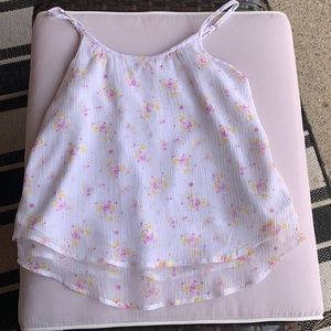 Abercrombie kids floral layered tank top size 15/16 LIKE NEW